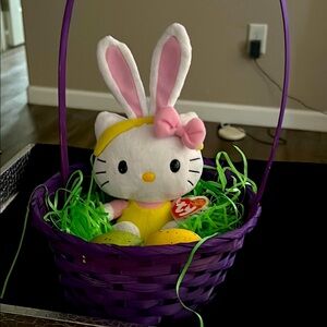 Hello Kitty Easter Bunny TY Beanie babies Plush